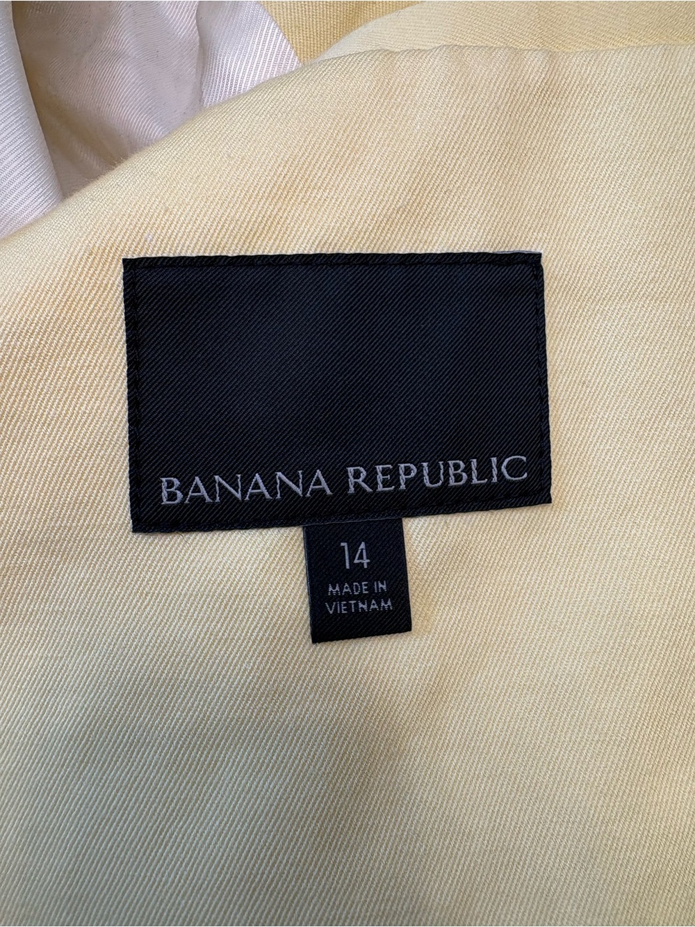 Banana Republic Oversized Pale Yellow Linen Blend Blazer - Picture 9 of 12